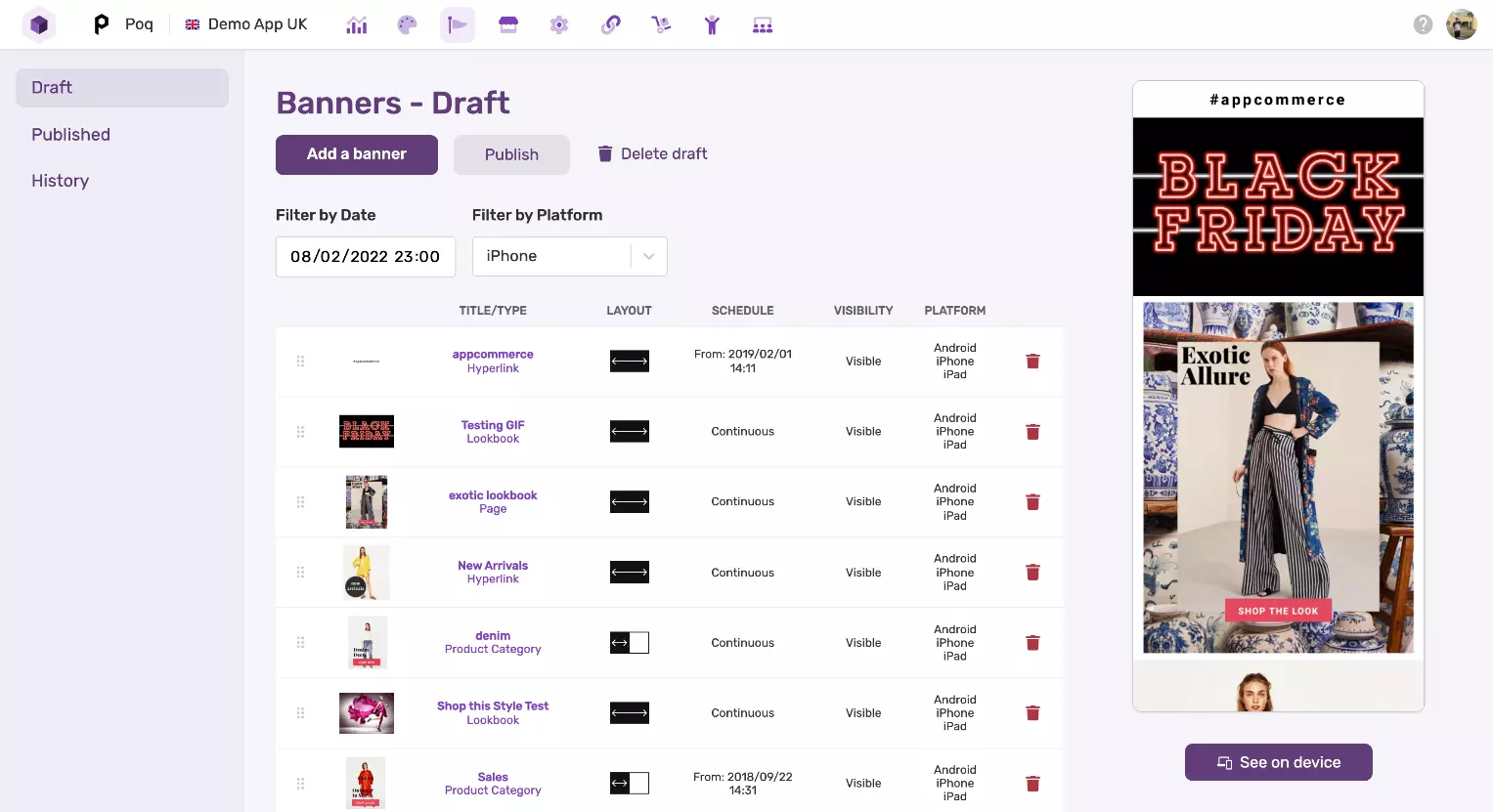Banners app